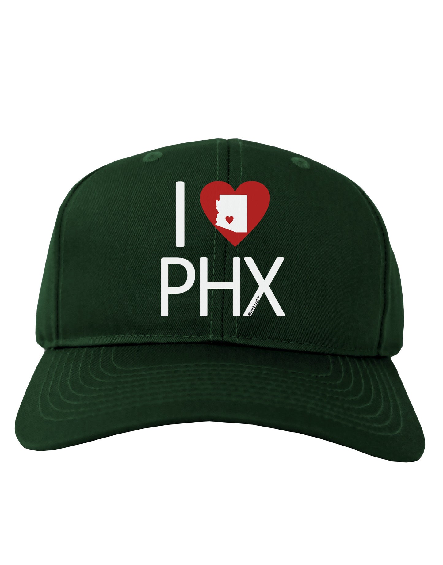 I Heart Phoenix Adult Dark Baseball Cap Hat-Baseball Cap-TooLoud-Hunter-Green-One Size-Davson Sales