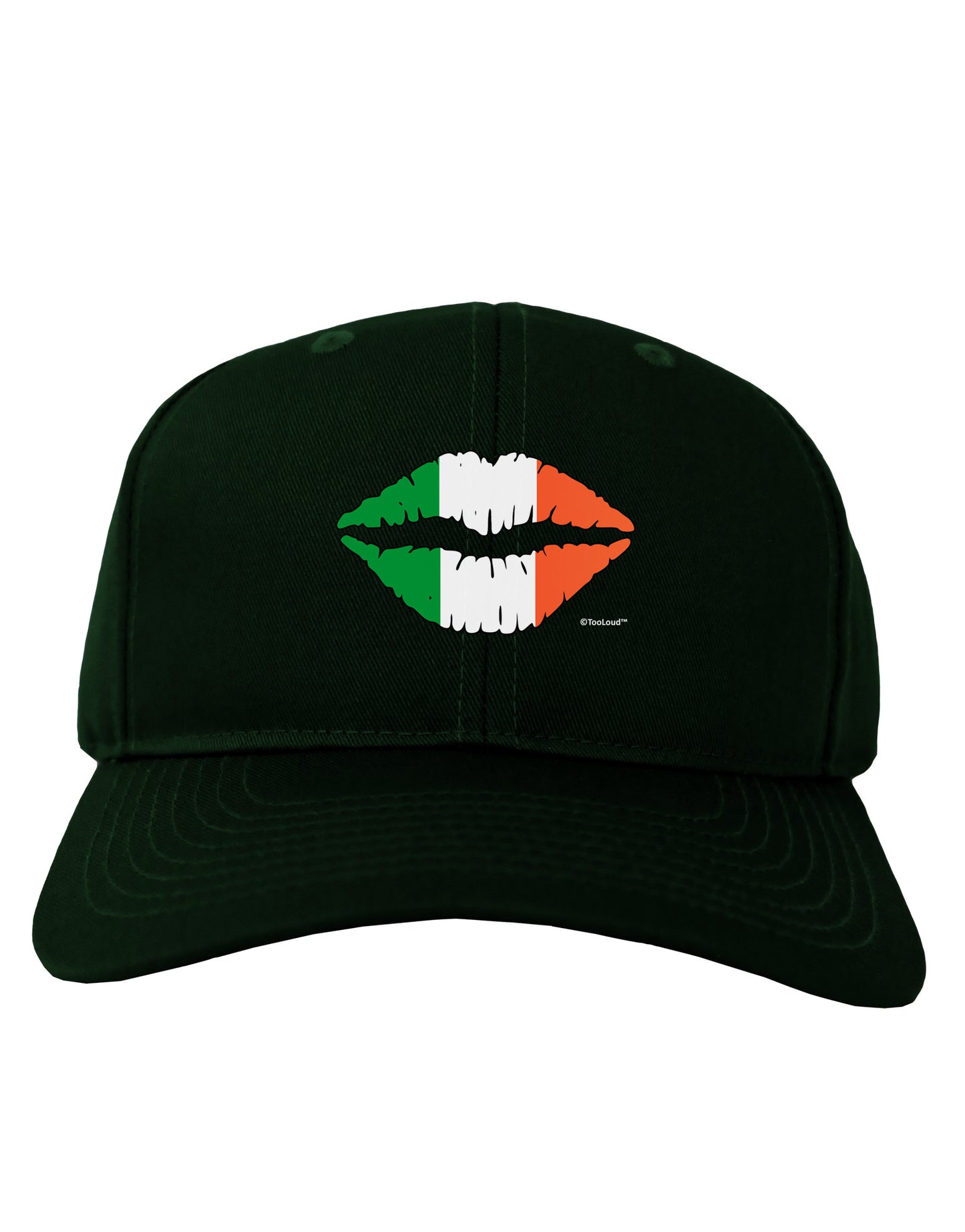 Irish Flag Kiss Adult Dark Baseball Cap Hat by TooLoud-Baseball Cap-TooLoud-Hunter-Green-One Size-Davson Sales