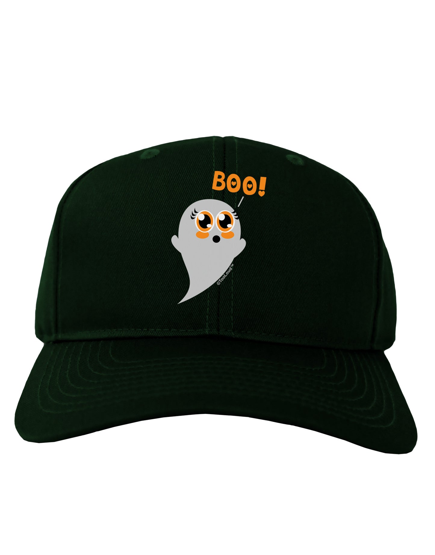 Cute Boo Ghost Adult Dark Baseball Cap Hat-Baseball Cap-TooLoud-Hunter-Green-One Size-Davson Sales