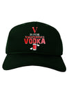 V Is For Vodka Adult Dark Baseball Cap Hat-Baseball Cap-TooLoud-Hunter-Green-One Size-Davson Sales