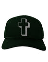 Simple Cross Design Glitter - Silver Adult Dark Baseball Cap Hat by TooLoud-Baseball Cap-TooLoud-Hunter-Green-One Size-Davson Sales