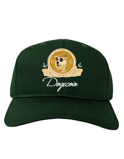 Doge Coins Adult Baseball Cap Hat-Baseball Cap-TooLoud-Hunter-Green-One-Size-Fits-Most-Davson Sales