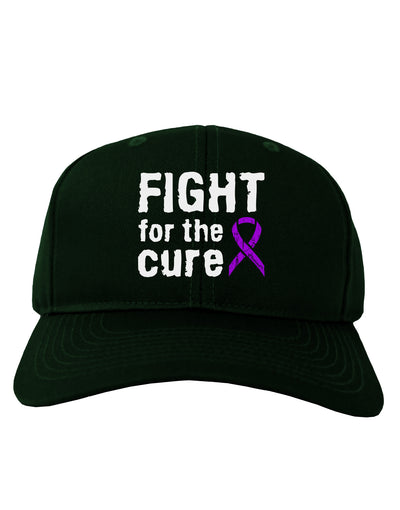 Fight for the Cure - Purple Ribbon Alzheimers Disease Adult Dark Baseball Cap Hat-Baseball Cap-TooLoud-Hunter-Green-One Size-Davson Sales