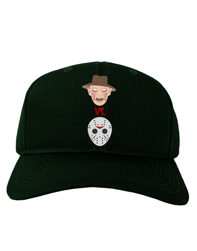 Scary Face Versus Scary Face - Halloween Adult Dark Baseball Cap Hat-Baseball Cap-TooLoud-Hunter-Green-One Size-Davson Sales