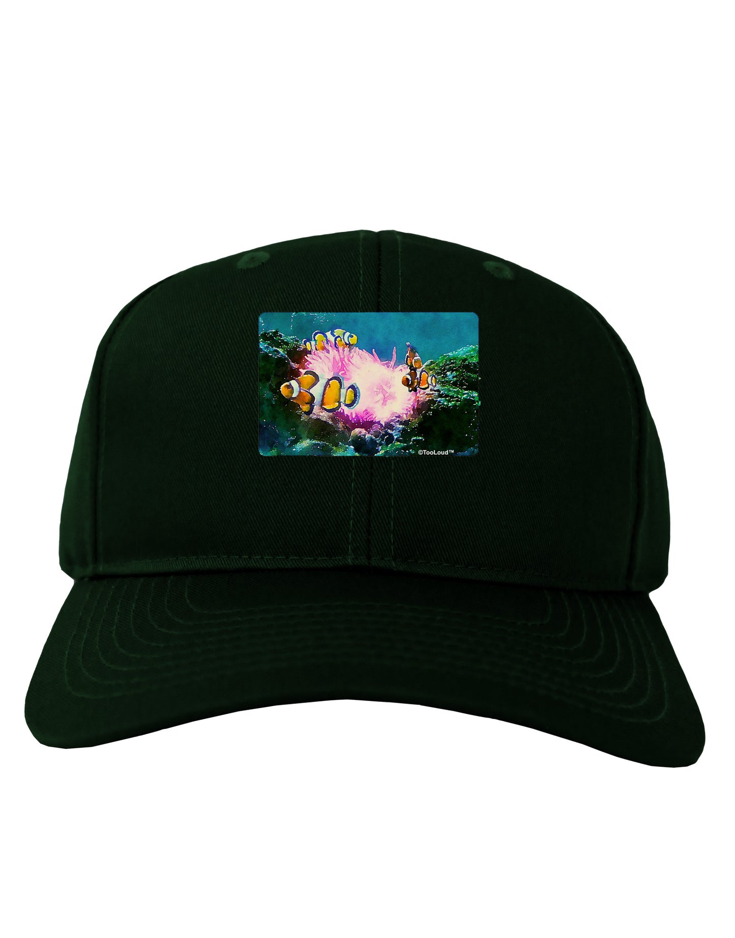 Clownfish Watercolor Adult Dark Baseball Cap Hat-Baseball Cap-TooLoud-Hunter-Green-One Size-Davson Sales