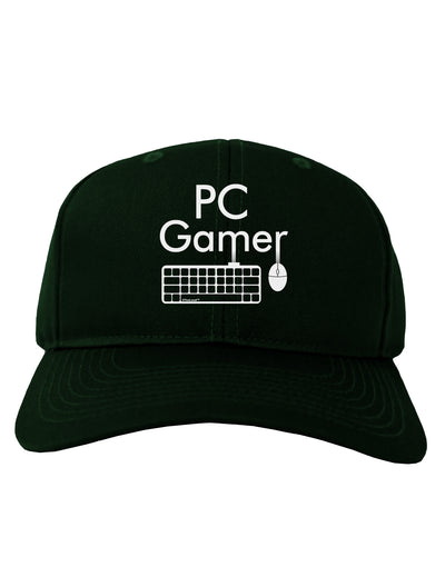 PC Gamer BnW Adult Dark Baseball Cap Hat-Baseball Cap-TooLoud-Hunter-Green-One Size-Davson Sales