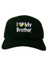 I Heart My Brother - Autism Awareness Adult Dark Baseball Cap Hat by TooLoud-Baseball Cap-TooLoud-Hunter-Green-One Size-Davson Sales