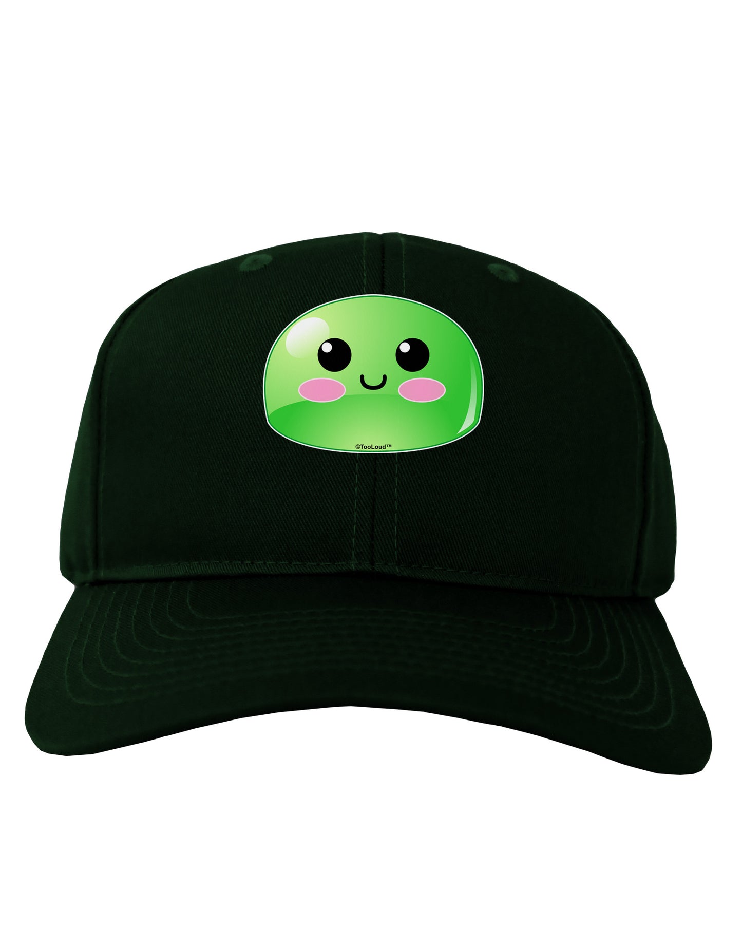 Cute RPG Slime - Green Adult Dark Baseball Cap Hat by TooLoud-Baseball Cap-TooLoud-Hunter-Green-One Size-Davson Sales