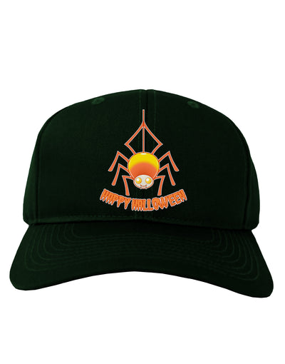 Cute Candy Corn Spider - Happy Halloween Adult Dark Baseball Cap Hat-Baseball Cap-TooLoud-Hunter-Green-One Size-Davson Sales