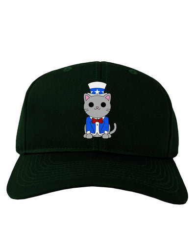 Patriotic Cat Adult Dark Baseball Cap Hat by TooLoud-Baseball Cap-TooLoud-Hunter-Green-One Size-Davson Sales