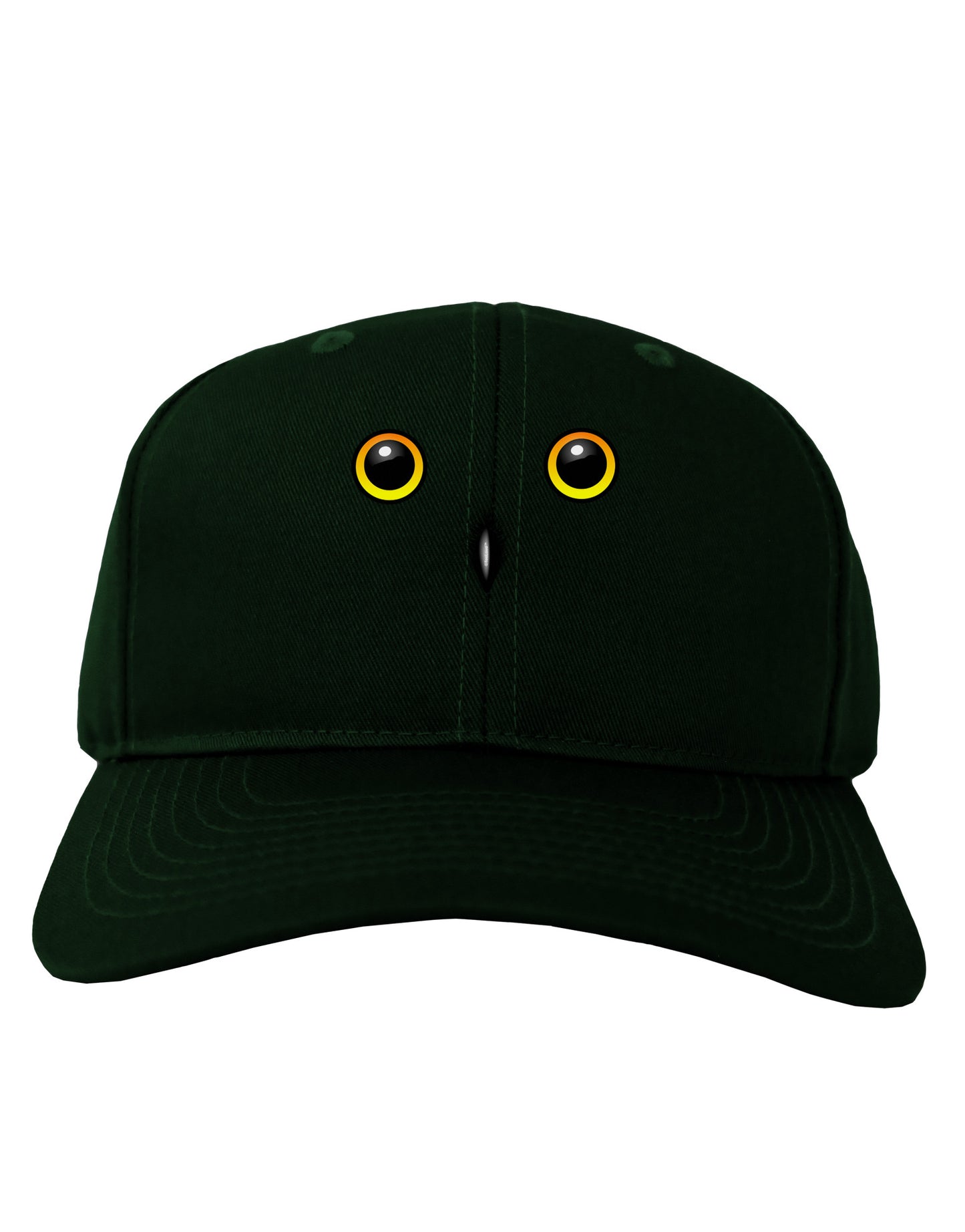 Cute Snowy Owl Face Adult Dark Baseball Cap Hat-Baseball Cap-TooLoud-Hunter-Green-One Size-Davson Sales