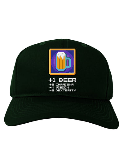 Pixel Beer Item Adult Dark Baseball Cap Hat-Baseball Cap-TooLoud-Hunter-Green-One Size-Davson Sales