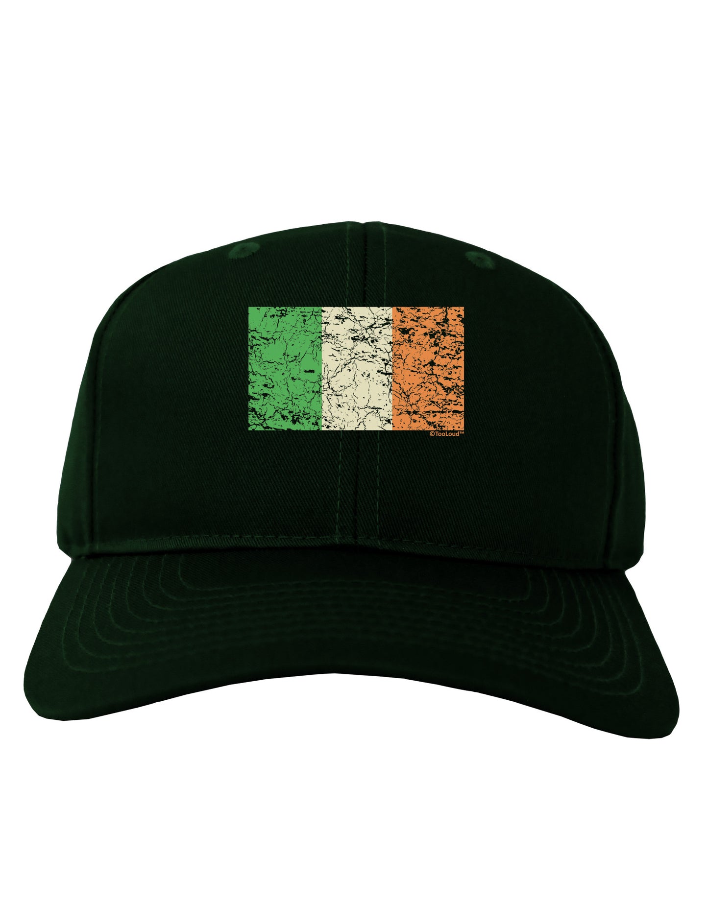 Distressed Irish Flag - Flag of Ireland Adult Dark Baseball Cap Hat-Baseball Cap-TooLoud-Hunter-Green-One Size-Davson Sales