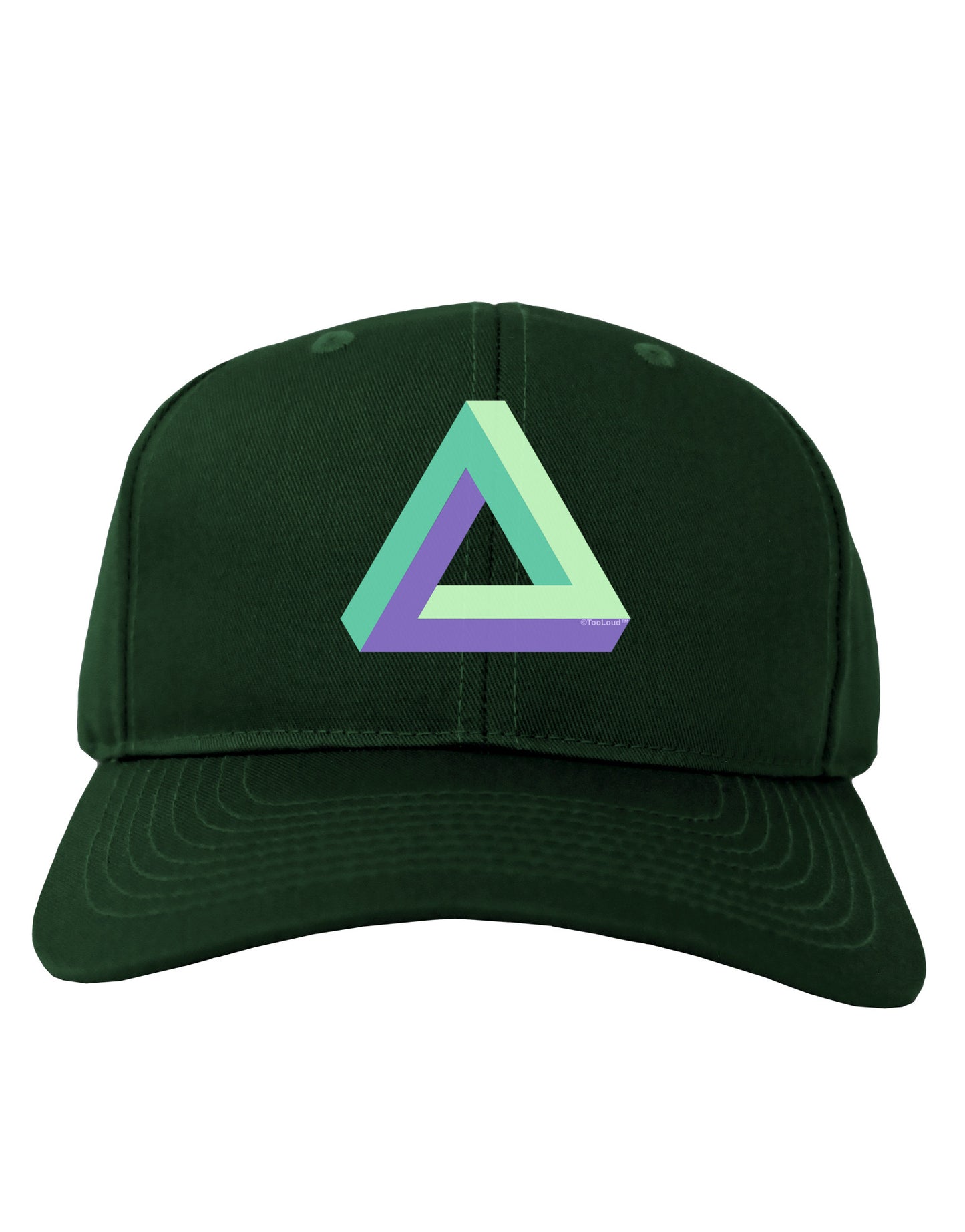 Impossible Triangle Loop Adult Dark Baseball Cap Hat-Baseball Cap-TooLoud-Hunter-Green-One Size-Davson Sales