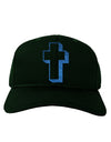 Simple Cross Design Glitter - Blue Adult Dark Baseball Cap Hat by TooLoud-Baseball Cap-TooLoud-Hunter-Green-One Size-Davson Sales