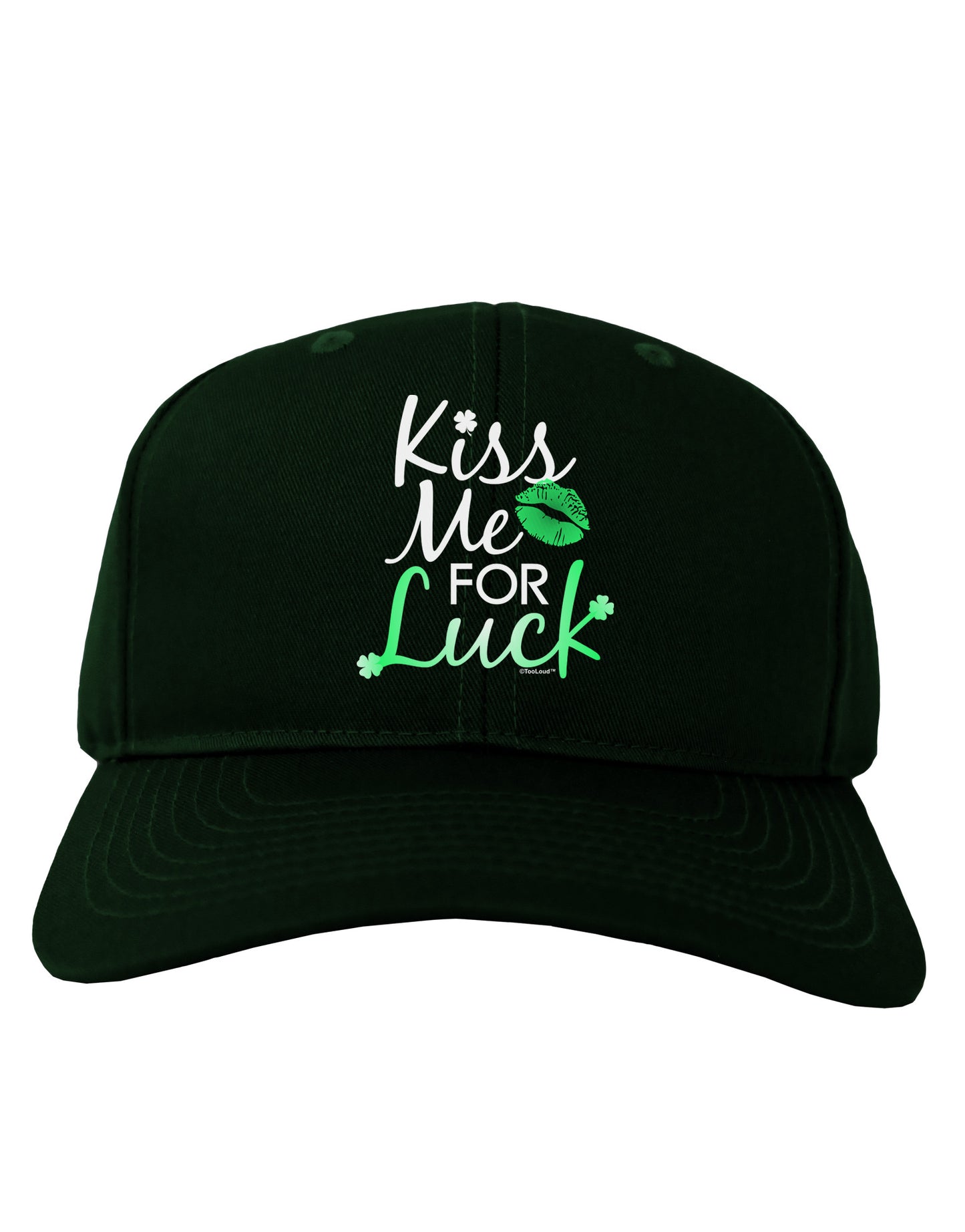 Kiss Me For Luck Adult Dark Baseball Cap Hat-Baseball Cap-TooLoud-Hunter-Green-One Size-Davson Sales