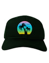 Palm Trees Silhouette - Beach Sunset Design Adult Dark Baseball Cap Hat-Baseball Cap-TooLoud-Hunter-Green-One Size-Davson Sales