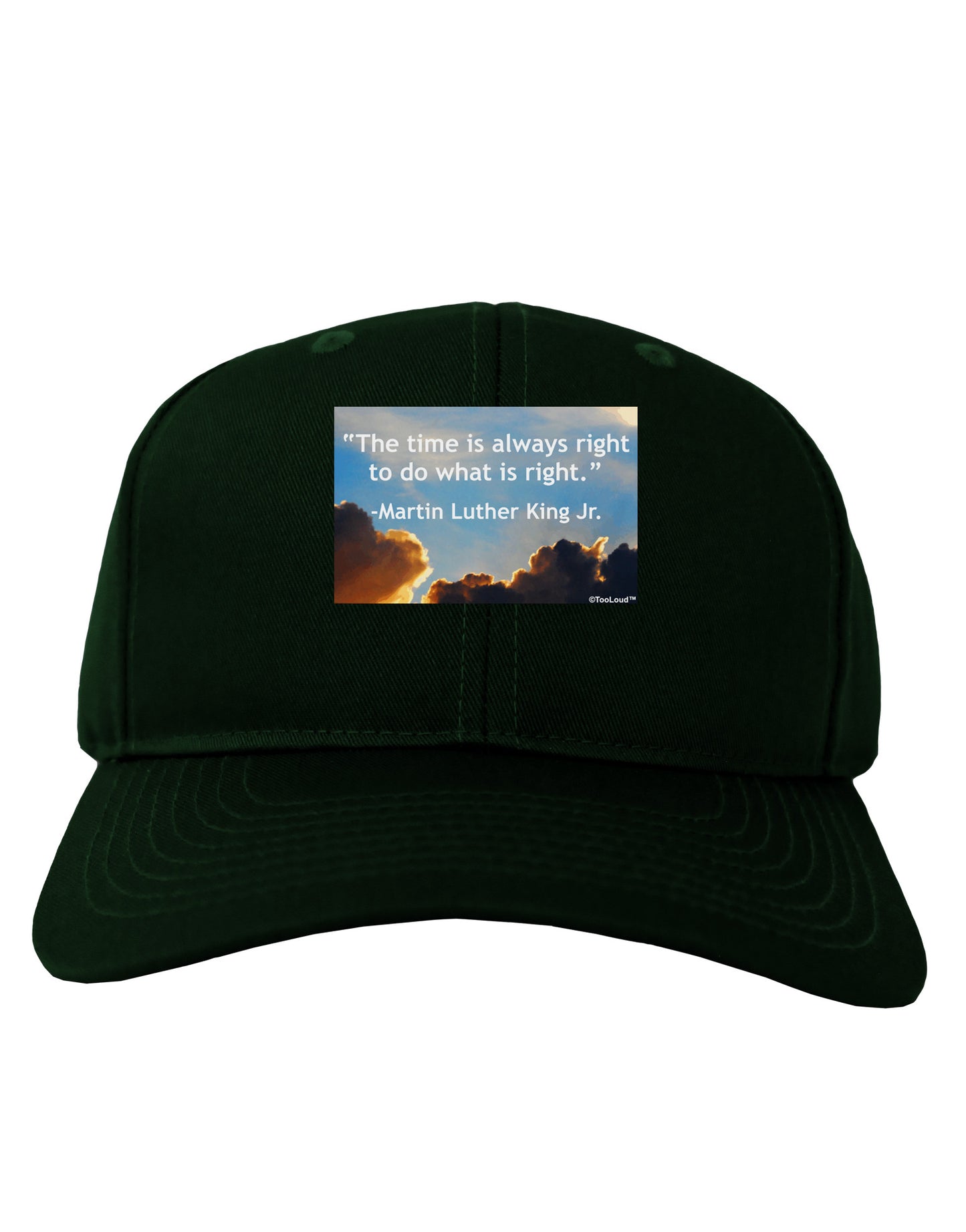 The Time Is Always Right Adult Dark Baseball Cap Hat-Baseball Cap-TooLoud-Hunter-Green-One Size-Davson Sales