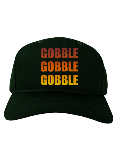 Gobble Gobble Gobble - Thanksgiving Adult Dark Baseball Cap Hat-Baseball Cap-TooLoud-Hunter-Green-One Size-Davson Sales