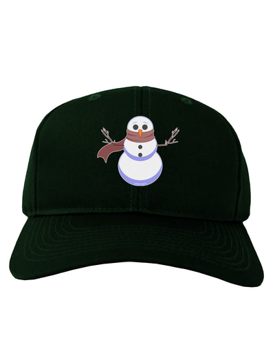 Snowman with Scarf Design Adult Dark Baseball Cap Hat-Baseball Cap-TooLoud-Hunter-Green-One Size-Davson Sales