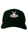 Cute Bunny - Happy Easter Adult Dark Baseball Cap Hat by TooLoud-Baseball Cap-TooLoud-Hunter-Green-One Size-Davson Sales