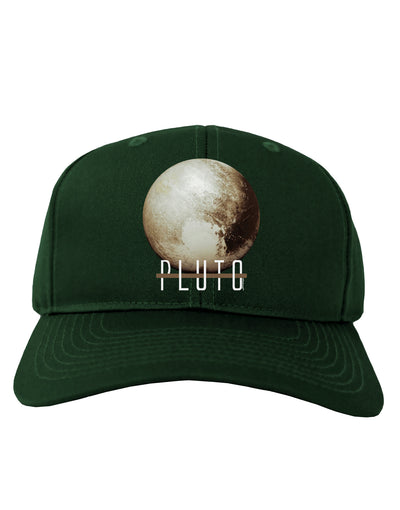 Planet Pluto Text Dark Adult Dark Baseball Cap Hat-Baseball Cap-TooLoud-Hunter-Green-One Size-Davson Sales