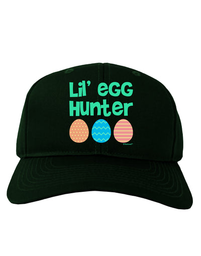 Lil' Egg Hunter - Easter - Green Adult Dark Baseball Cap Hat by TooLoud-Baseball Cap-TooLoud-Hunter-Green-One Size-Davson Sales