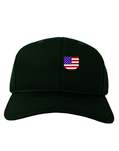 American Flag Faux Pocket Design Adult Dark Baseball Cap Hat by TooLoud