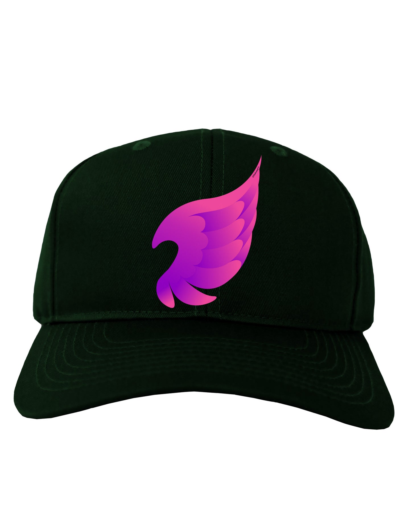 Cute Single Angel Wing Adult Dark Baseball Cap Hat-Baseball Cap-TooLoud-Hunter-Green-One Size-Davson Sales