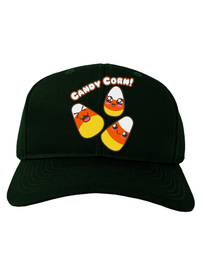 Cute Kawaii Candy Corn Halloween Adult Dark Baseball Cap Hat-Baseball Cap-TooLoud-Hunter-Green-One Size-Davson Sales