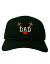 Matching Family Christmas Design - Reindeer - Dad Adult Dark Baseball Cap Hat by TooLoud-Baseball Cap-TooLoud-Hunter-Green-One Size-Davson Sales