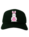 Cute Easter Bunny - Pink Adult Dark Baseball Cap Hat by TooLoud-Baseball Cap-TooLoud-Hunter-Green-One Size-Davson Sales