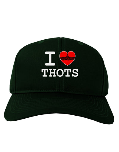 I Love Heart THOTS Adult Dark Baseball Cap Hat-Baseball Cap-TooLoud-Hunter-Green-One Size-Davson Sales