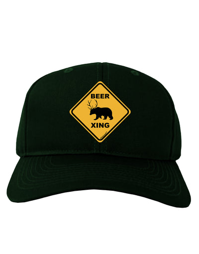 Beer Xing Adult Dark Baseball Cap Hat-Baseball Cap-TooLoud-Hunter-Green-One Size-Davson Sales