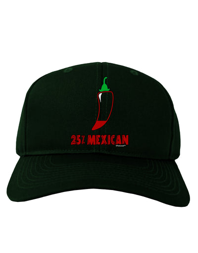 TooLoud Twenty-Five Percent Mexican Adult Dark Baseball Cap Hat-Baseball Cap-TooLoud-Hunter-Green-One Size-Davson Sales