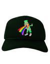 Puking Rainbow Leprechaun Adult Dark Baseball Cap Hat-Baseball Cap-TooLoud-Hunter-Green-One Size-Davson Sales