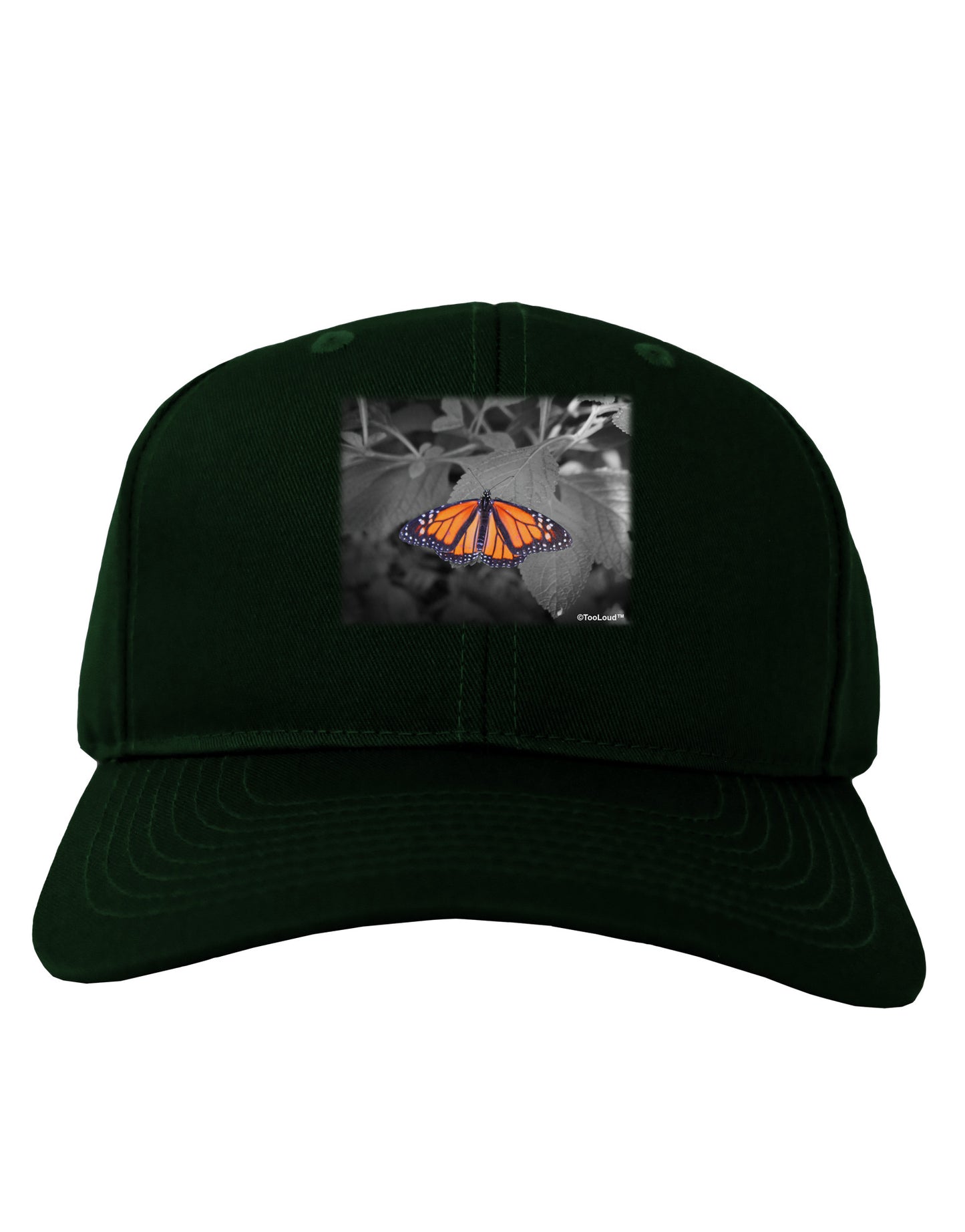 Monarch Butterfly Photo Adult Dark Baseball Cap Hat-Baseball Cap-TooLoud-Hunter-Green-One Size-Davson Sales