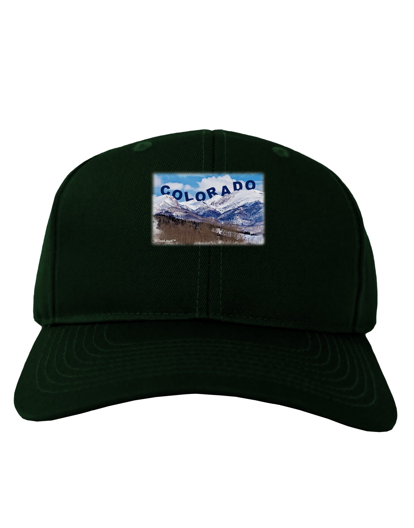 Pikes Peak Text Adult Dark Baseball Cap Hat-Baseball Cap-TooLoud-Hunter-Green-One Size-Davson Sales