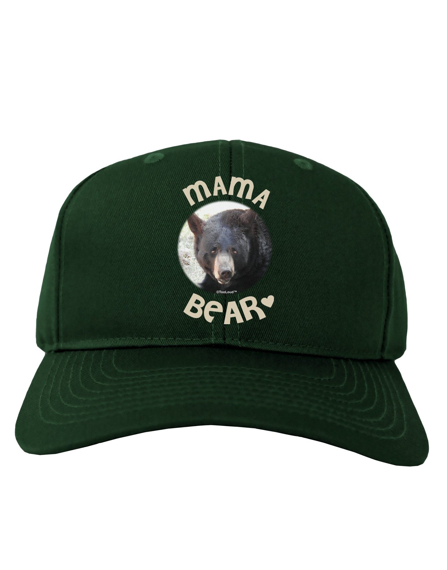 Black Bear - Mama Bear Adult Dark Baseball Cap Hat-Baseball Cap-TooLoud-Hunter-Green-One Size-Davson Sales