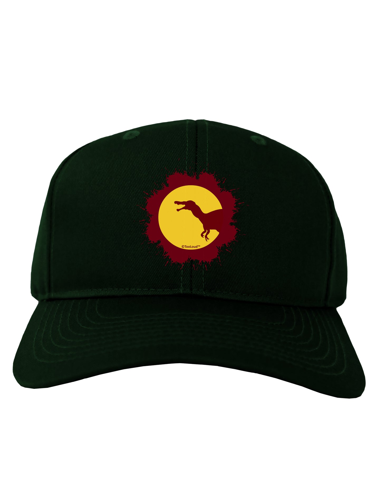 Dinosaur Silhouette Splatter Design Adult Dark Baseball Cap Hat by TooLoud-Baseball Cap-TooLoud-Hunter-Green-One Size-Davson Sales