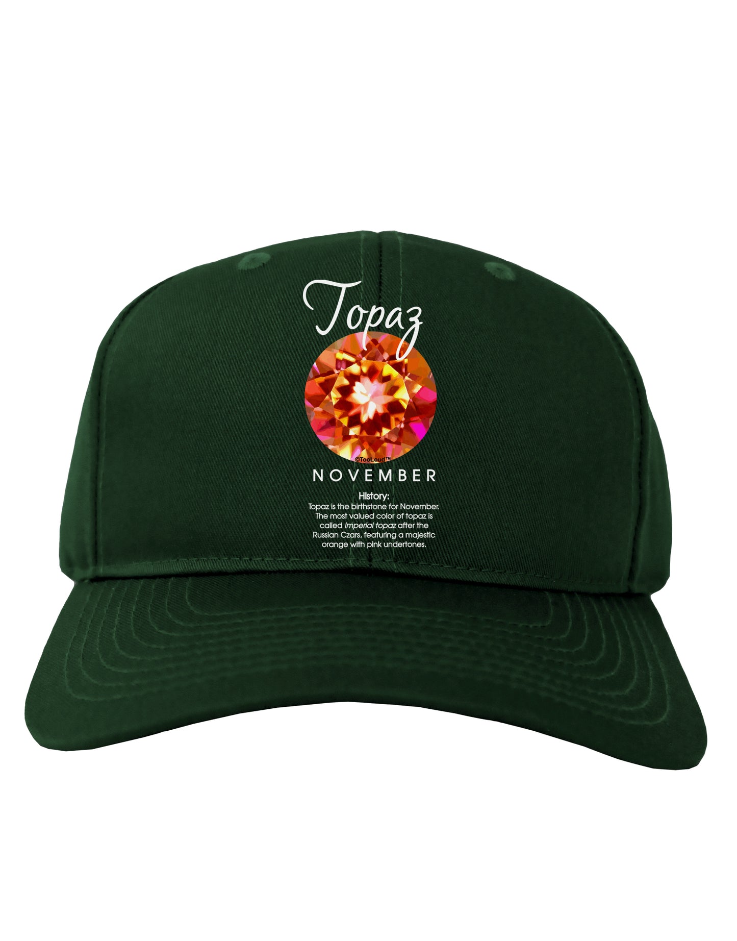 Birthstone Topaz Adult Dark Baseball Cap Hat by TooLoud-Baseball Cap-TooLoud-Hunter-Green-One Size-Davson Sales