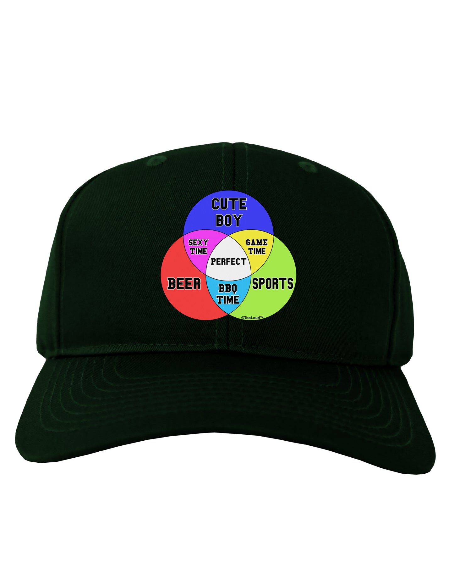Beer Boy and Sports Diagram Adult Dark Baseball Cap Hat-Baseball Cap-TooLoud-Hunter-Green-One Size-Davson Sales