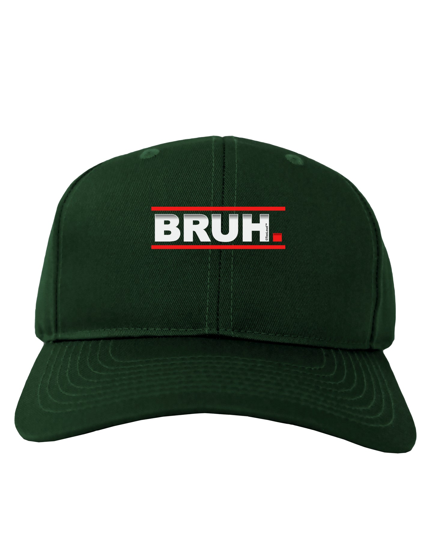 Bruh Text Only Adult Dark Baseball Cap Hat-Baseball Cap-TooLoud-Hunter-Green-One Size-Davson Sales
