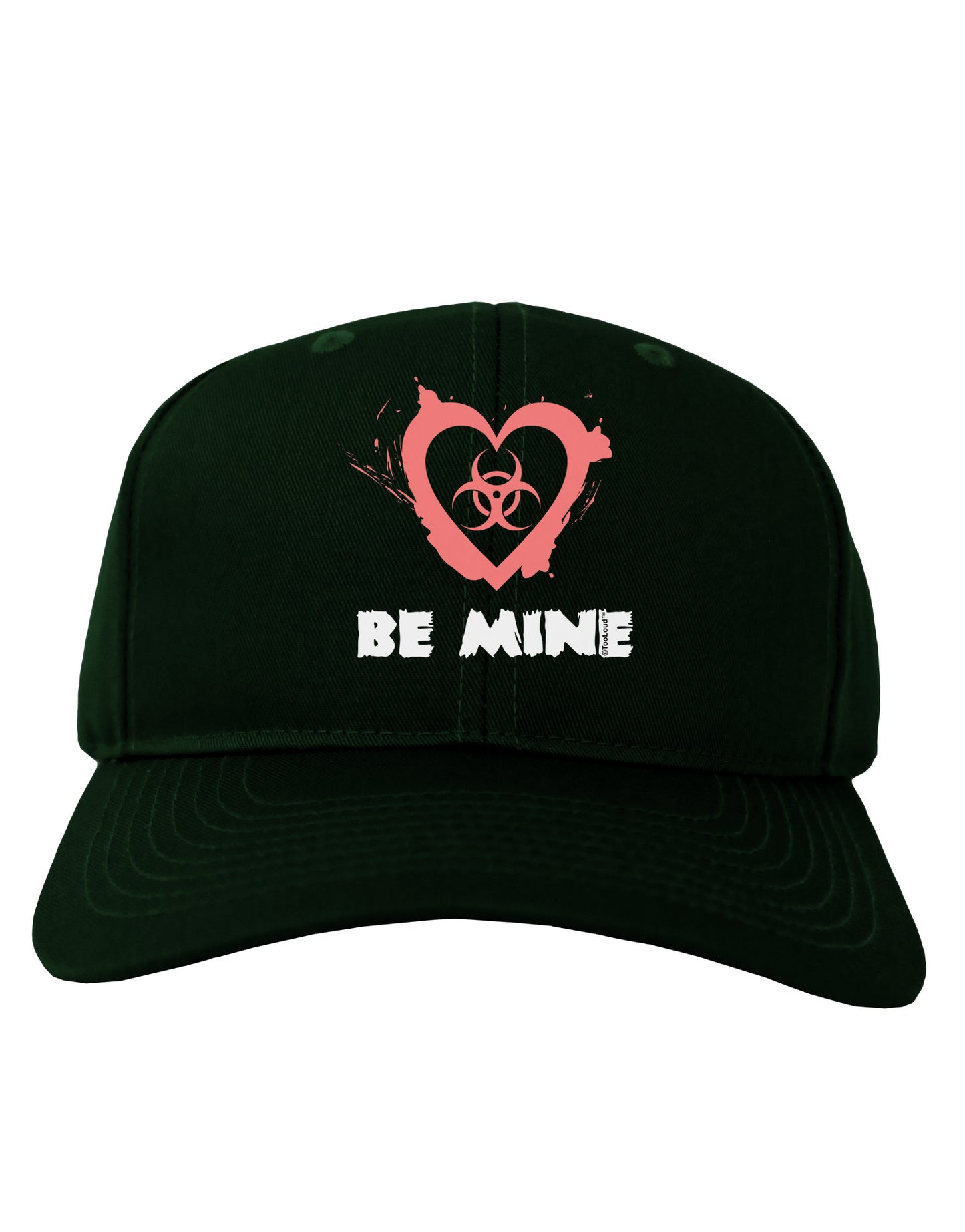 Be Mine - Bio Hazard Heart Adult Dark Baseball Cap Hat by TooLoud-Baseball Cap-TooLoud-Hunter-Green-One Size-Davson Sales