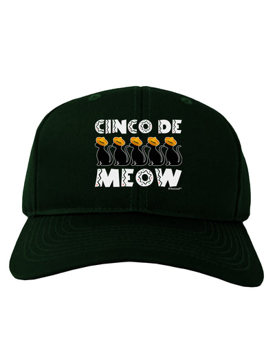 Five Cats - Cinco de Meow Adult Dark Baseball Cap Hat by TooLoud-Baseball Cap-TooLoud-Hunter-Green-One Size-Davson Sales