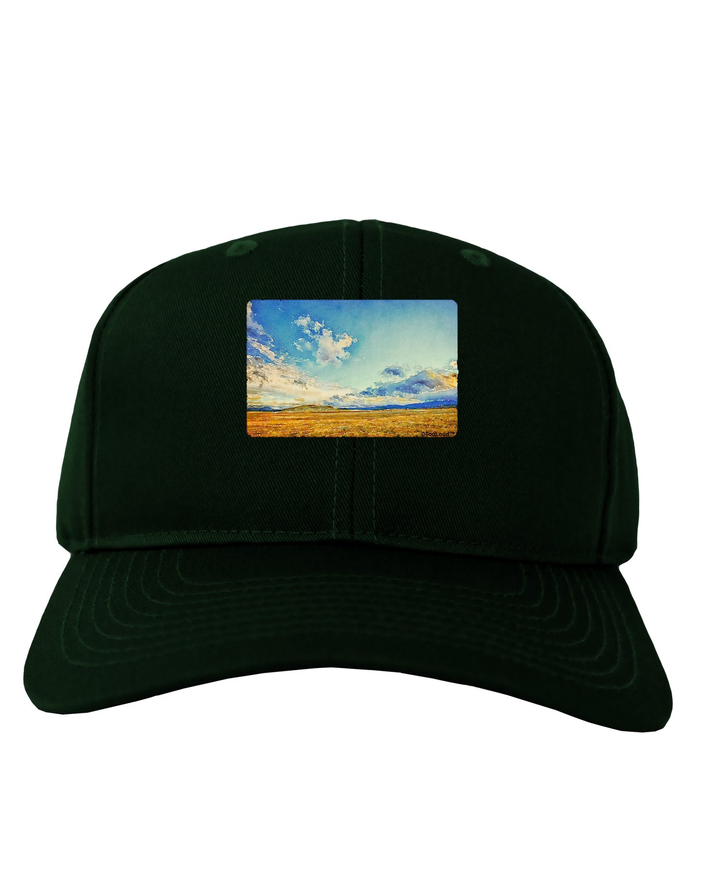 Garden of the Gods Watercolor Adult Dark Baseball Cap Hat-Baseball Cap-TooLoud-Hunter-Green-One Size-Davson Sales