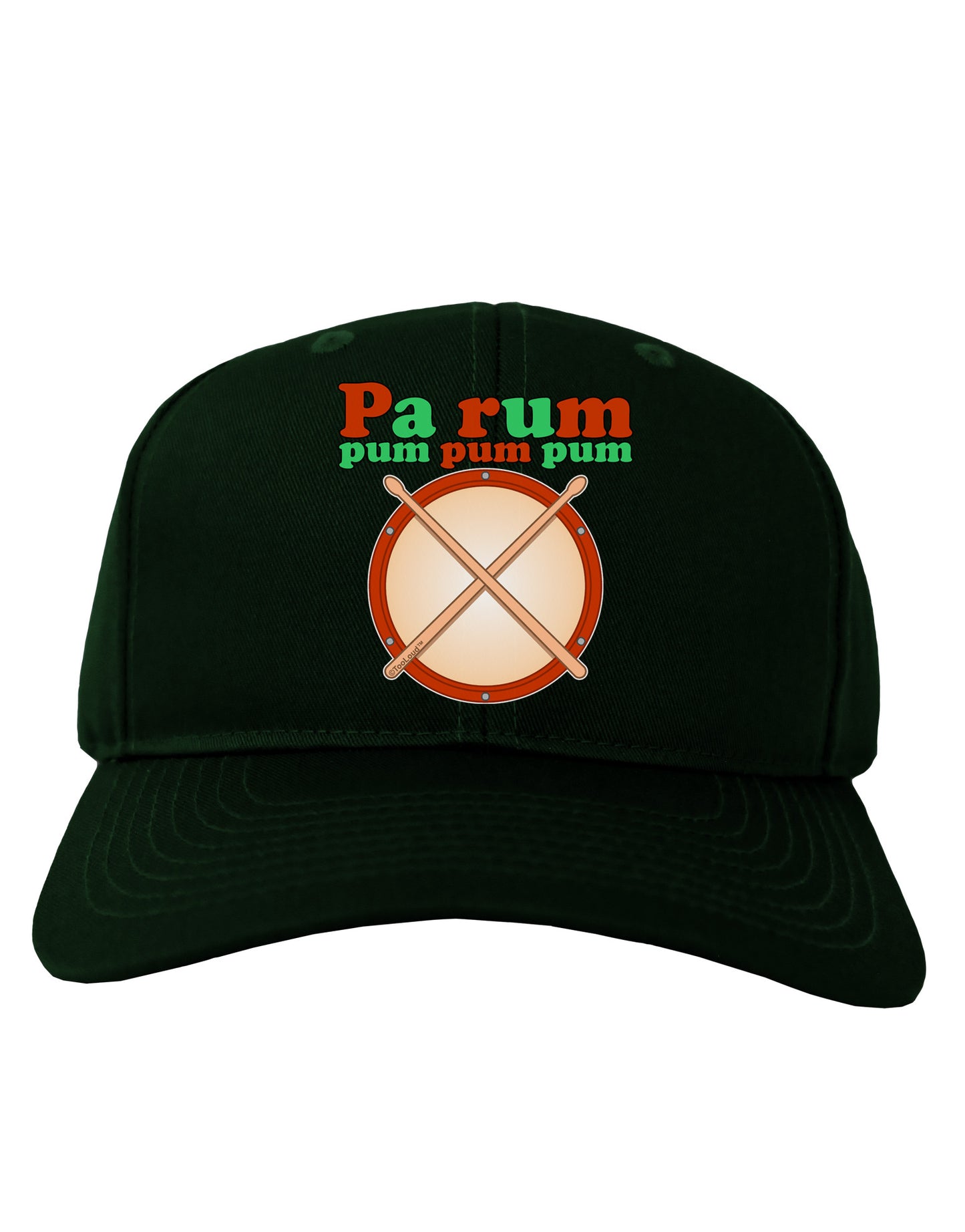Pa Rum Pum Pum Pum Adult Dark Baseball Cap Hat-Baseball Cap-TooLoud-Hunter-Green-One Size-Davson Sales