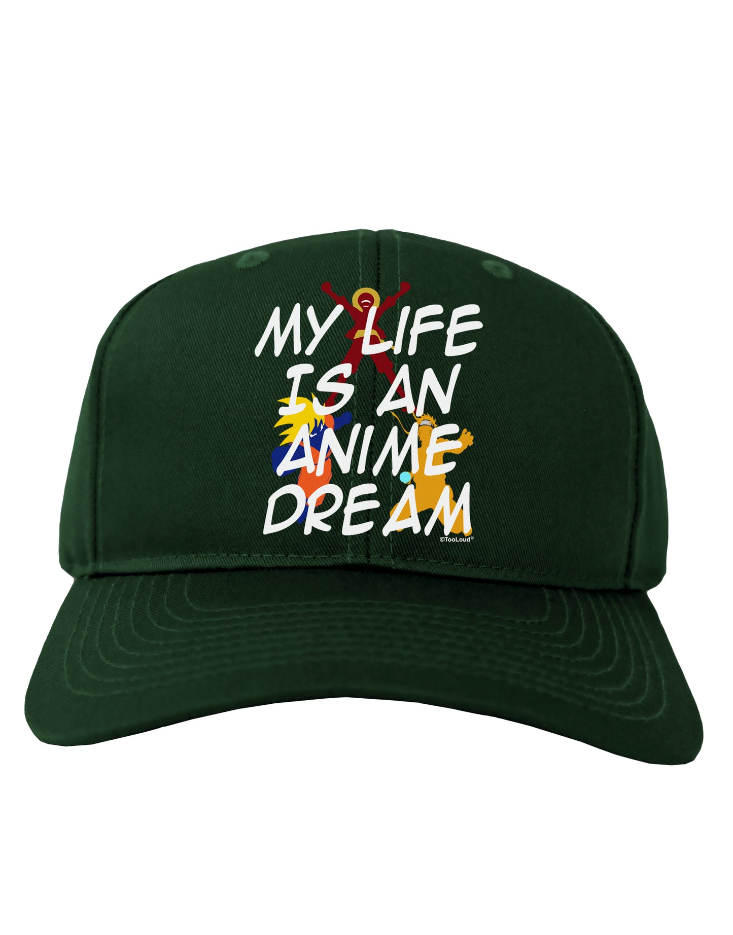 My Life Is An Anime Dream Adult Dark Baseball Cap Hat by TooLoud-Baseball Cap-TooLoud-Hunter-Green-One Size-Davson Sales
