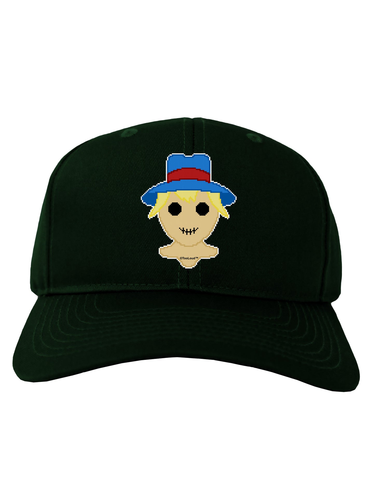 Cute Pixel Scarecrow Adult Dark Baseball Cap Hat-Baseball Cap-TooLoud-Hunter-Green-One Size-Davson Sales