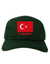 Turkey Flag with Text Adult Dark Baseball Cap Hat by TooLoud-Baseball Cap-TooLoud-Hunter-Green-One Size-Davson Sales